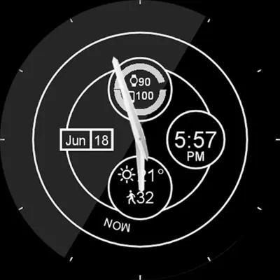 Chrono Flat HD Watch Face android App screenshot 0