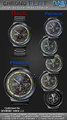 Chrono Flat HD Watch Face android App screenshot 15