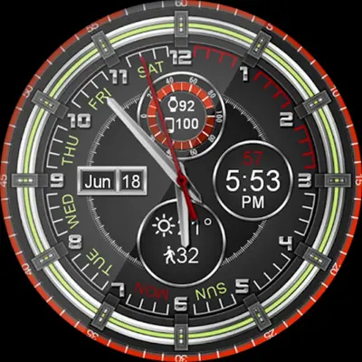 Chrono Flat HD Watch Face android App screenshot 1