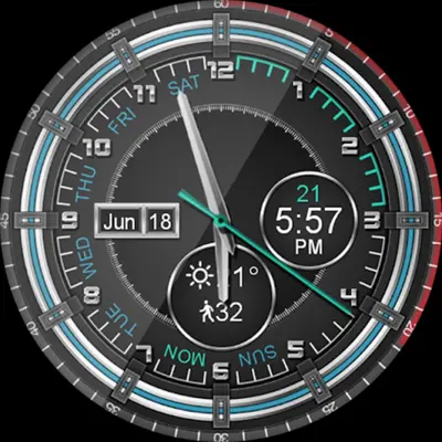 Chrono Flat HD Watch Face android App screenshot 2