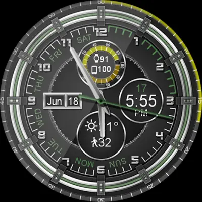 Chrono Flat HD Watch Face android App screenshot 3