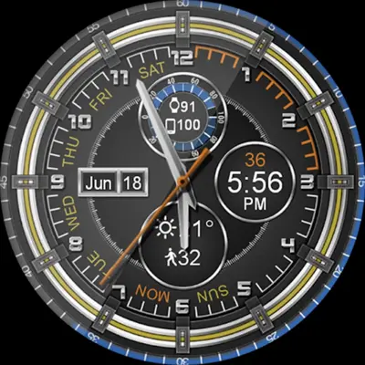 Chrono Flat HD Watch Face android App screenshot 5